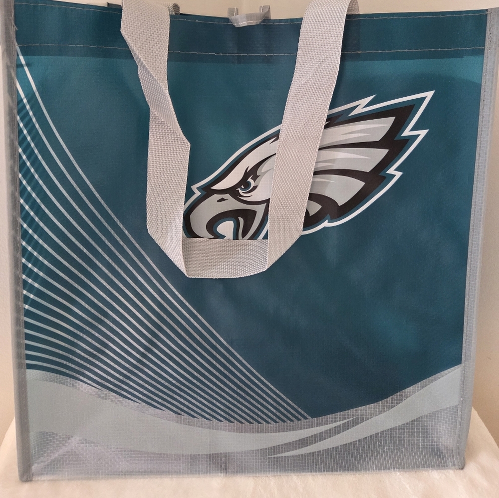 PHILADELPHIA EAGLES 🦅 Set of 2 Reusable Tote Shopping Bags NFL Football NWT🏈 - Picture 5 of 16